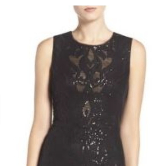 Vera Wang Dress NWT formal black sequin mermaid gown dress 4 - Picture 6 of 15